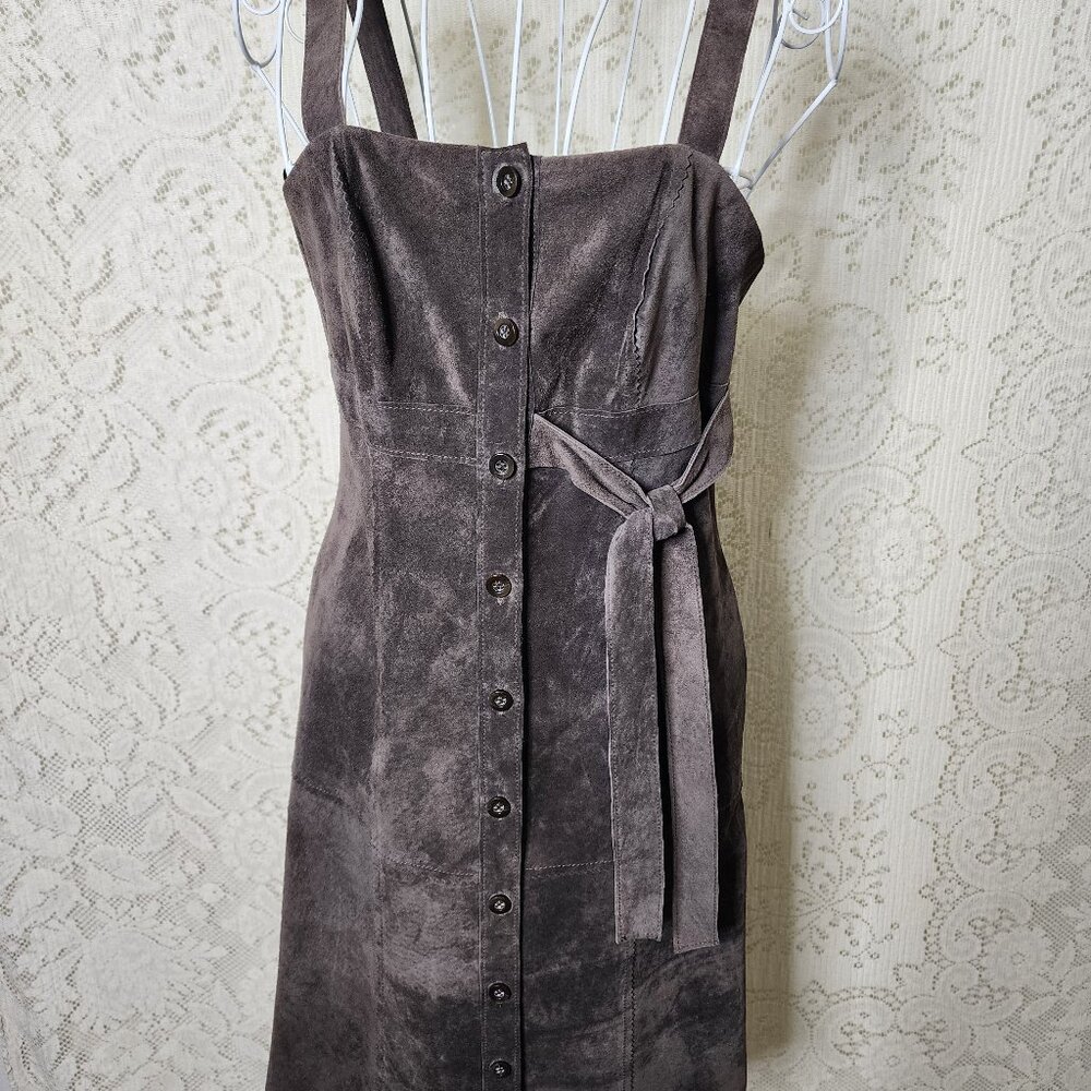 Worth 100% leather suede dress size 2